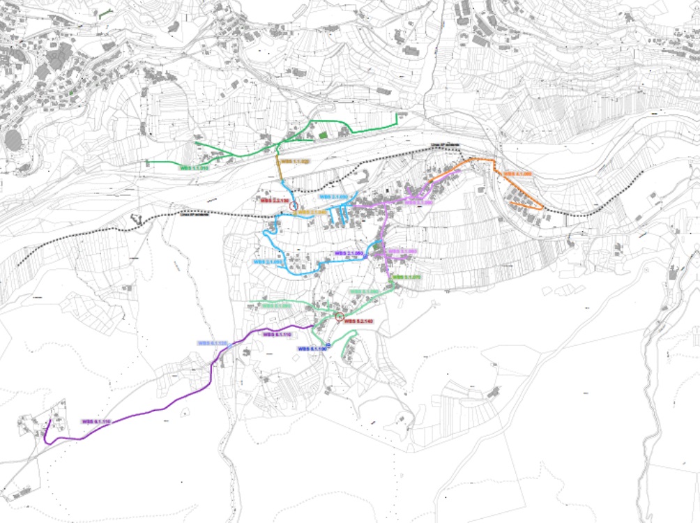 mappa metanodotto Masi di Cavalese